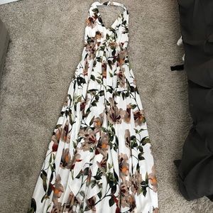Tropical floral maxi romper